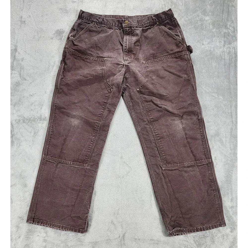 Vintage Carhartt Pants Mens 38x30 Brown B136 Double Knee Loose Fit‎ Carpenter